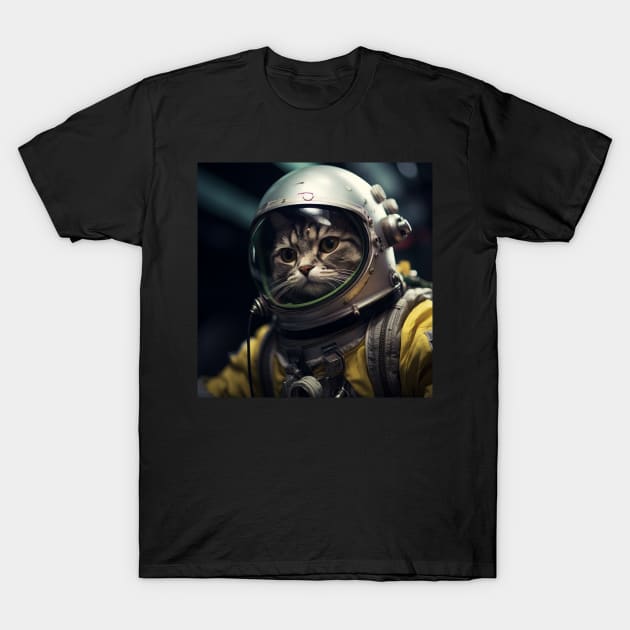 Astronaut Cat in Space - Brazilian Shorthair T-Shirt by Merchgard